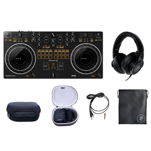 Pioneer DJ DDJ-REV1 Controller with Mackie MC-150 Professional Headphones FREE LTGem Headphone Case